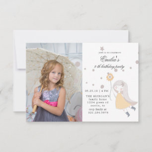 Auf die Sterne   Foto Birthday Party Card