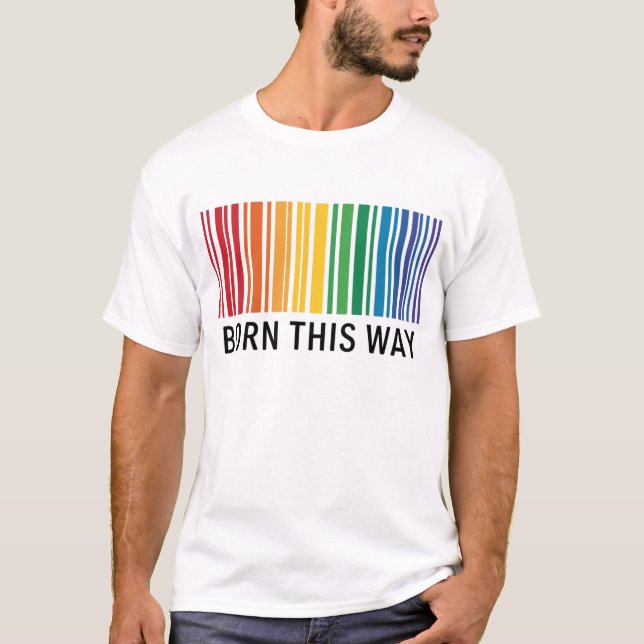 AUF DIESE WEISE GEBOREN RAINBOW-FARBE T-Shirt (Vorderseite)