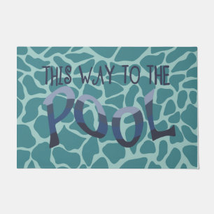 Auf diese Weise zur Poolmatte, Pool Party Geschenk Fußmatte