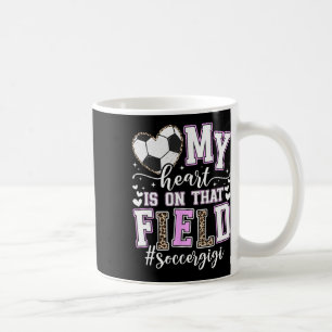 Auf diesem Feld Fußball Gigi eines Fußballspielers Kaffeetasse