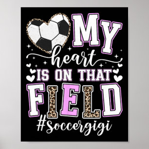 Auf diesem Feld Fußball Gigi eines Fußballspielers Poster