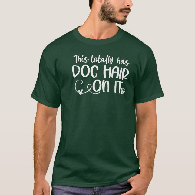 Auf dieser Insel gibt es Hundshaare, Hundeliebhabe T-Shirt (Vorderseite)