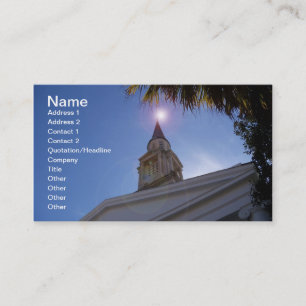 Auf dieser Rock Kirche steeple Business Card Visitenkarte