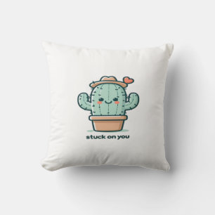 Auf Dir kleben Kaktus Süßes Pflanzen-Design Kissen
