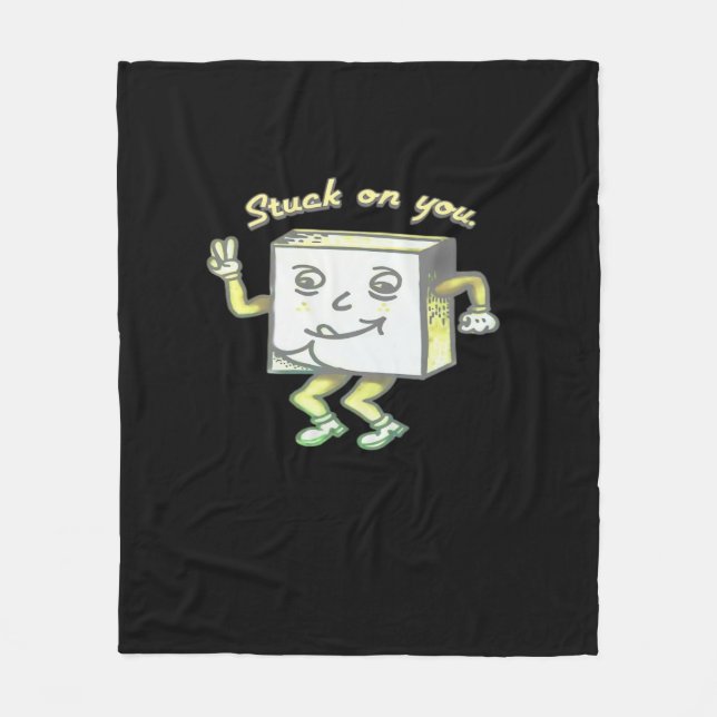 Auf dir kleben Post It Minimal Modern Style  Fleecedecke (Vorderseite)