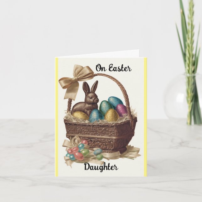 Auf eine tochtere Osterkarte Feiertagskarte (Vorderseite)
