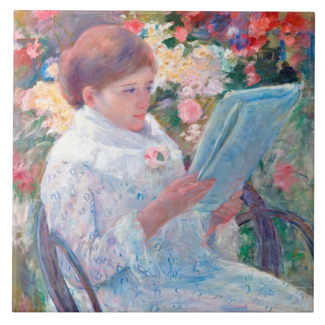 Auf einem Balkon, Mary Cassatt Fliese (Vorderseite)