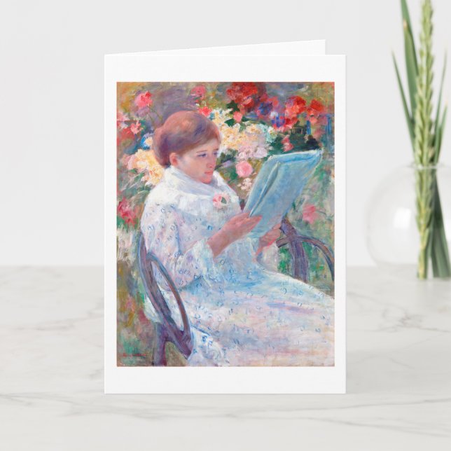 Auf einem Balkon, Mary Cassatt Karte (Vorderseite)