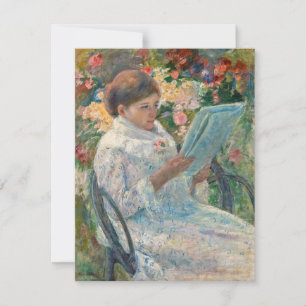 Auf einem Balkon von Mary Cassatt Flat Card
