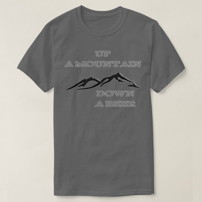 Auf einem Berg hinunter zu einem Bier 1 T-Shirt (Design vorne)