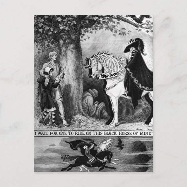 Auf einem blassen Pferd Postkarte (Vorderseite)
