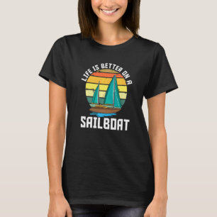 Auf einem Boot Kapitän Retro-Bootsfahrer Bootsfahr T-Shirt