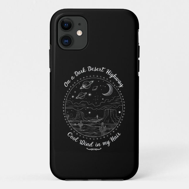 Auf einem dunklen Wüste Highway Travel Mountain Ca Case-Mate iPhone Hülle (Rückseite)