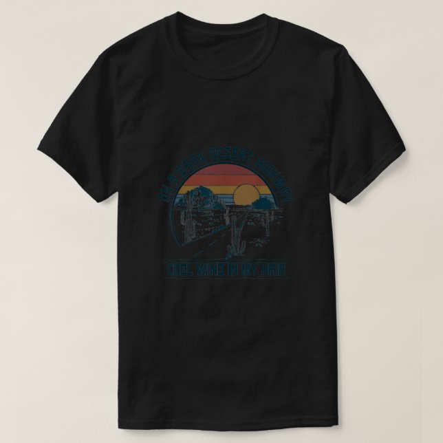 Auf einem dunklen Wüstenweg Retro T-Shirt (Design vorne)