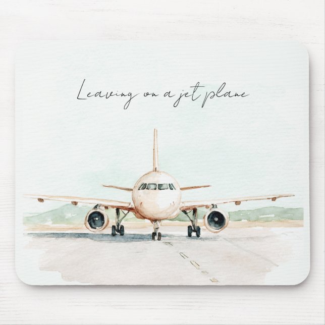 Auf einem Düsenflugzeug Abschied nehmen Mousepad (Vorne)