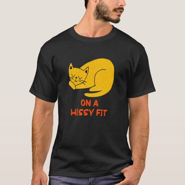 Auf einem Hissy Fit Cat Spaß Kitten Couples Kat Ma T-Shirt (Vorderseite)