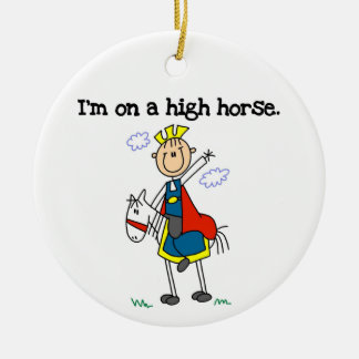Auf einem hohen Pferd Keramikornament