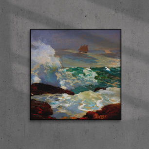 Auf einem Lee Shore Winslow Homer 1900 Poster