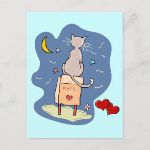 Auf einem Liebe gewartet Postkarte