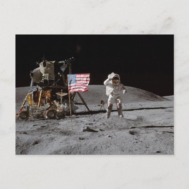 Auf einem Marché sur la Lune Postkarte (Vorderseite)