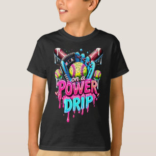 Auf einem Power-Drip-Softbyll-Eis, das mit S trief T-Shirt