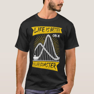 Auf einem Roller Untersetzer Fun Theme Park Fan T-Shirt