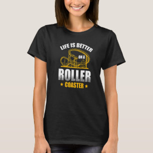 Auf einem Roller Untersetzer Vergnügungspark T-Shirt