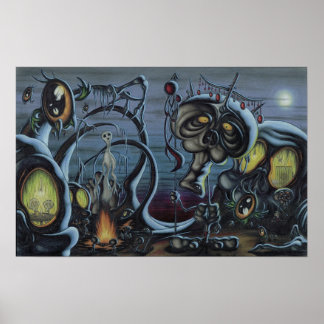 Auf einem ruhigen, monotlischen Abend Poster