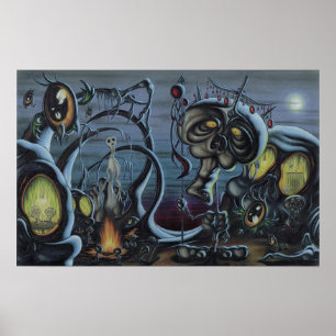 Auf einem ruhigen Moonlit Abend Poster