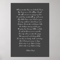 Auf einem schneebedeckten Abend, Robert Frost