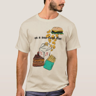 Auf einem Sehen-Nahrungdiät-Shirt T-Shirt