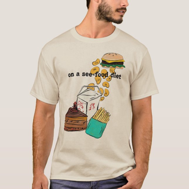 Auf einem Sehen-Nahrungdiät-Shirt T-Shirt (Vorderseite)