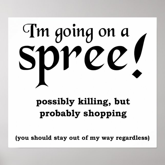 Auf einem Spree Funny Poster (Vorne)