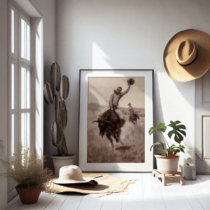 Auf einem Stier reiten Elling William Gollings Poster