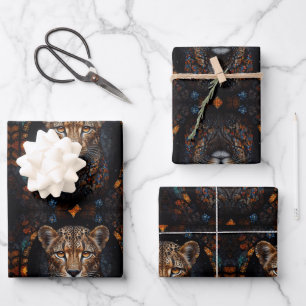 Auf einem Umschlagpapier befindet sich ein Mosaik Geschenkpapier Set