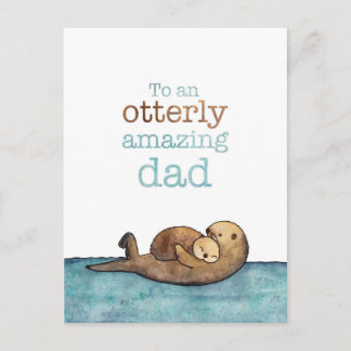 Auf einen phantastischen Papa-Seeotter Postkarte