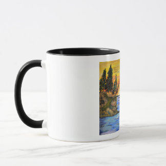 Auf einen Sonnenuntergang hinaus Tasse