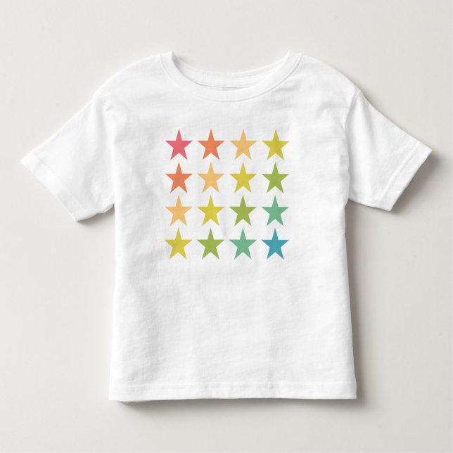 Auf einen Stern - farbenfroher Regenbogenstern - T Kleinkind T-shirt (Vorderseite)