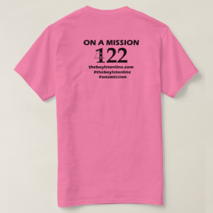 "Auf einer Dienstreise" T - Shirt-(rosa) schwarze T-Shirt