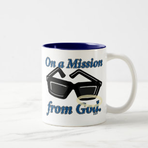 Auf einer Dienstreise vom Gott Zweifarbige Tasse