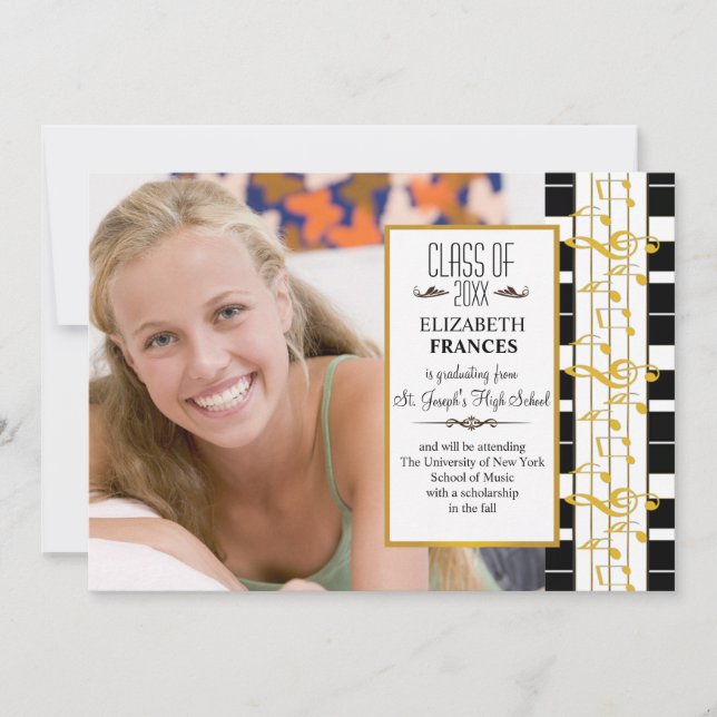 Auf einer Happy Note Foto Abschluss Ankündigung (Vorderseite)