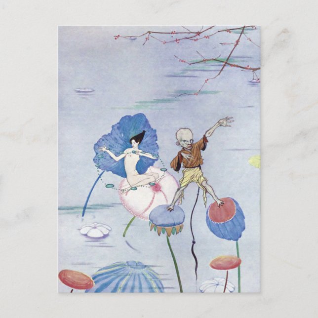 Auf einer Salzmarschen-Illustration Postkarte (Vorderseite)