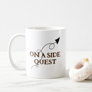 Auf einer Seite Quest lustige Mug Kaffeetasse