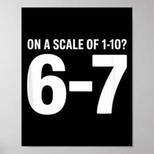 Auf einer Skala von 1 10 6 7 Lustige Sarcasm Zitat Poster