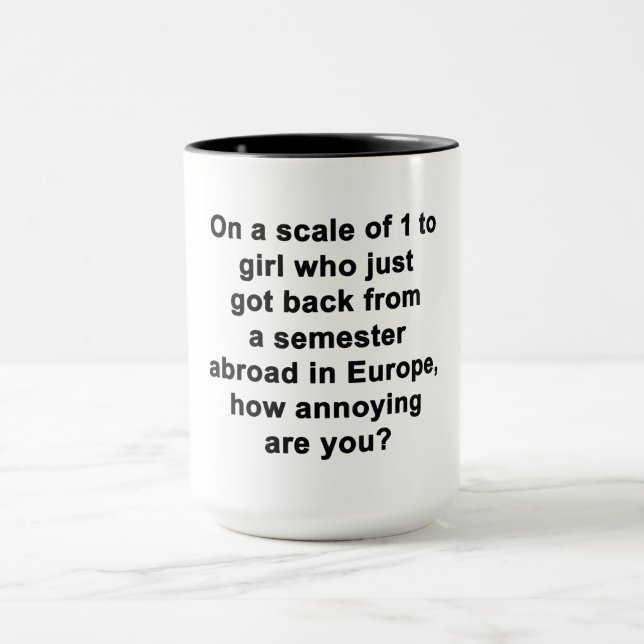 Auf einer Skala von 1 bis... Tasse (Zentrum)