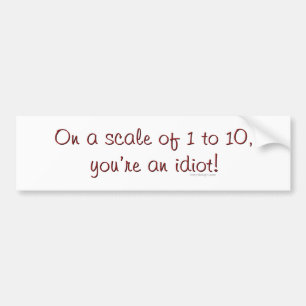 Auf einer Skala von Autoaufkleber 1 bis 10
