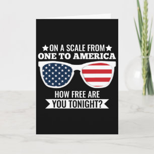 Auf einer Skala von Eins bis Amerika 4. Juli Karte