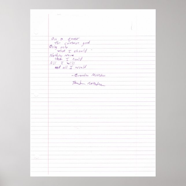 Auf einer Suche Poster (Vorne)