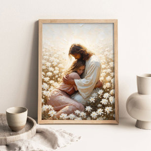 Auf ewig mit Dir, Christliche Malerei, Jesus umarm Poster