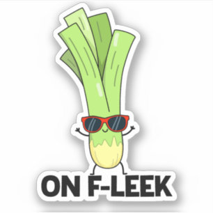 Auf Fleek Funny Veggie Leek Pub Aufkleber
